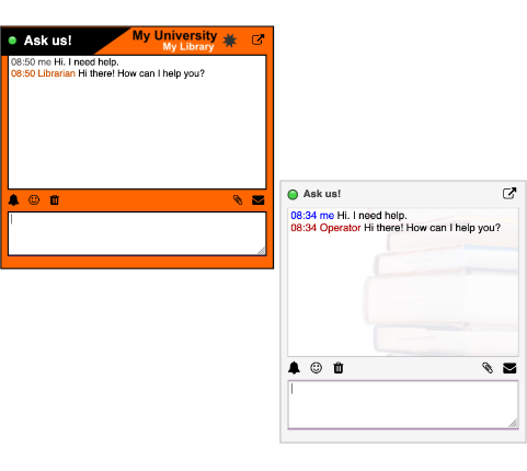 LibraryH3lp chat boxes